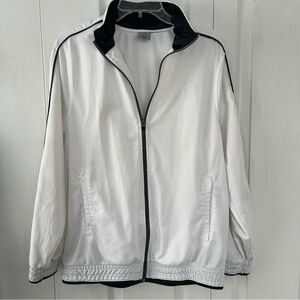 Rawlings Track Jacket Mens M White with gray trim. Full Zip Activewear